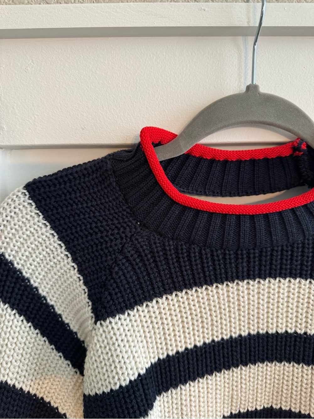 Zara Striped Open Back Cropped Sweater - Picture 3 of 8